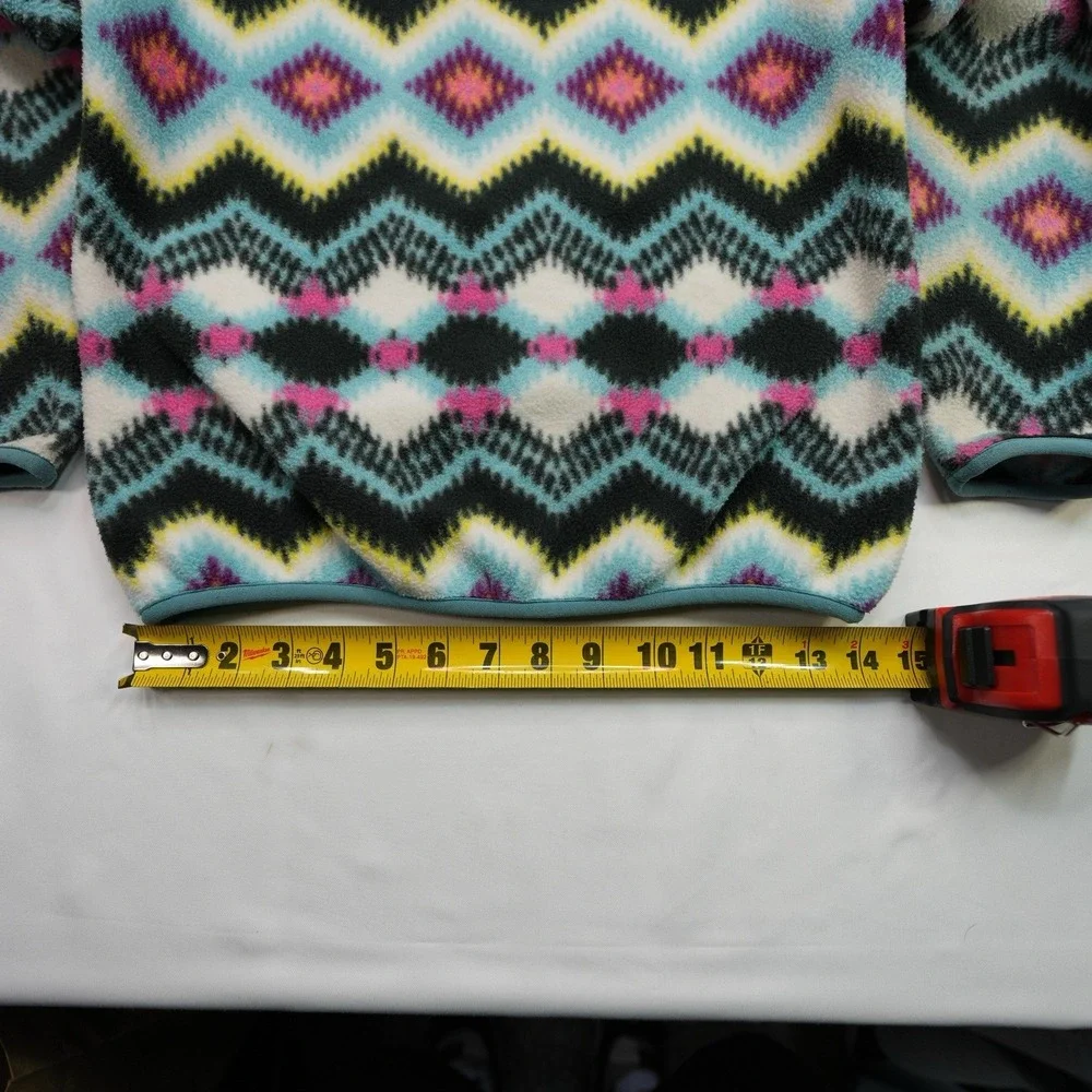 PATAGONIA Synchilla Snap-T Timber Twist Pullover‎ Girl's Size Large 12 Vtg